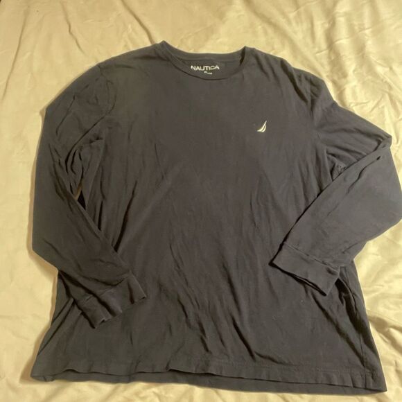 Nautica Men's Dark Gray Long Sleeve Tee - Picture 1 of 4